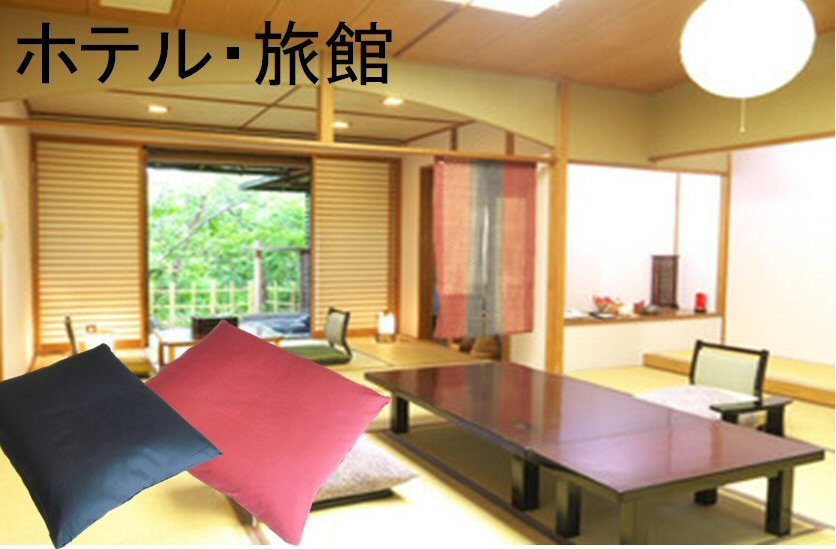 【5枚組】日本製座布団カバー55×59cmクッションカバーzt55-5(紬調無地綿100%、エンジ/紺色)