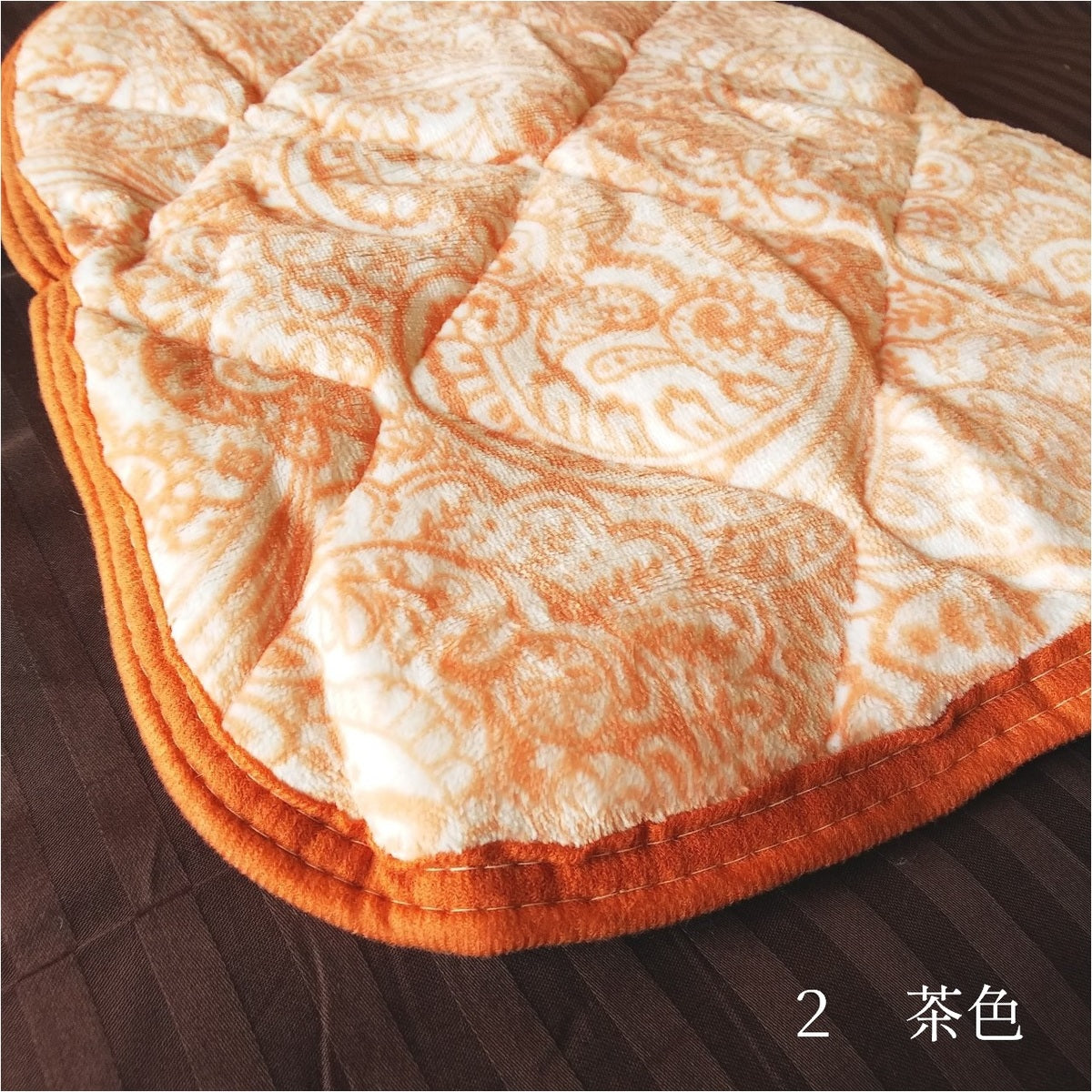 枕パッド 冬用 43×63cm ボタニカル柄(ベージュ) 起毛マイクロファイバー