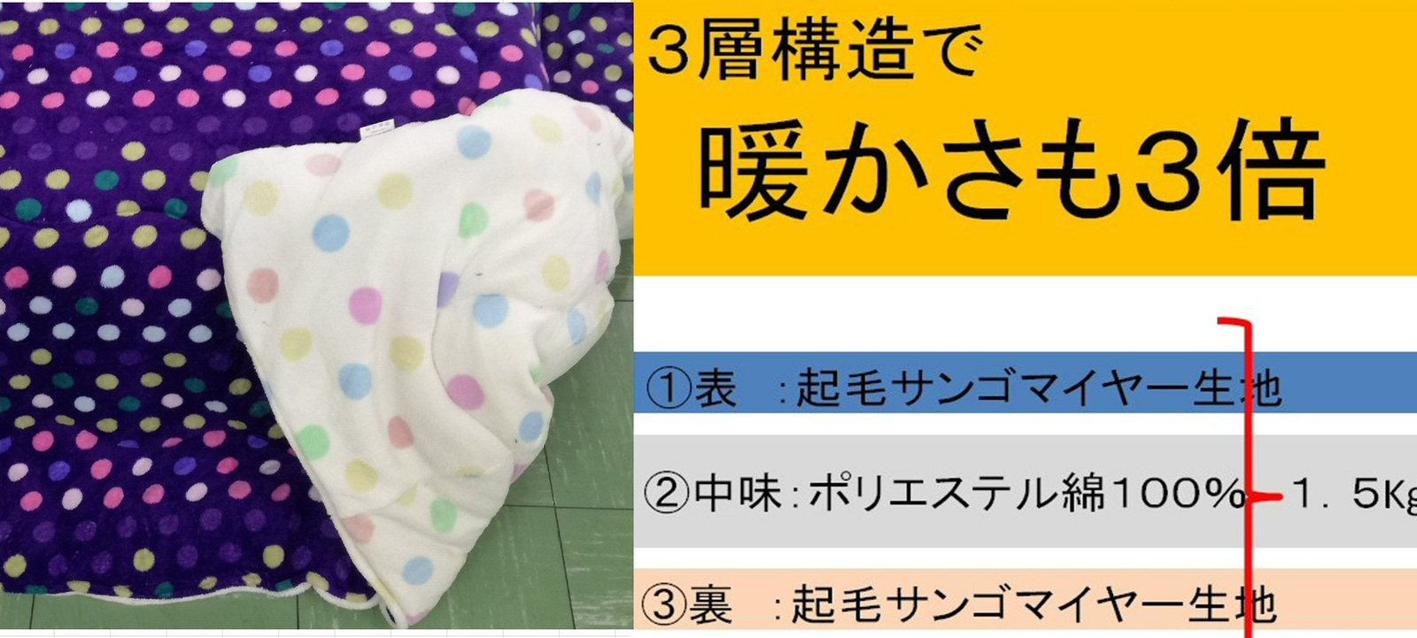 【訳あり アウトレット】起毛こたつ布団 185×235cm 選べる色・柄