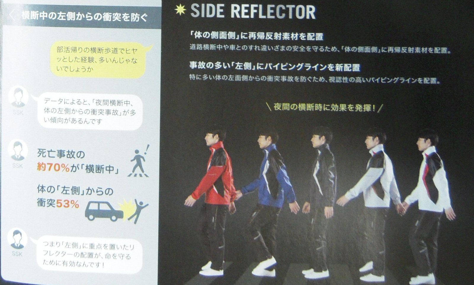 アスレチックスプライド パンツ メンズ/レディース兼用 反射素材付き