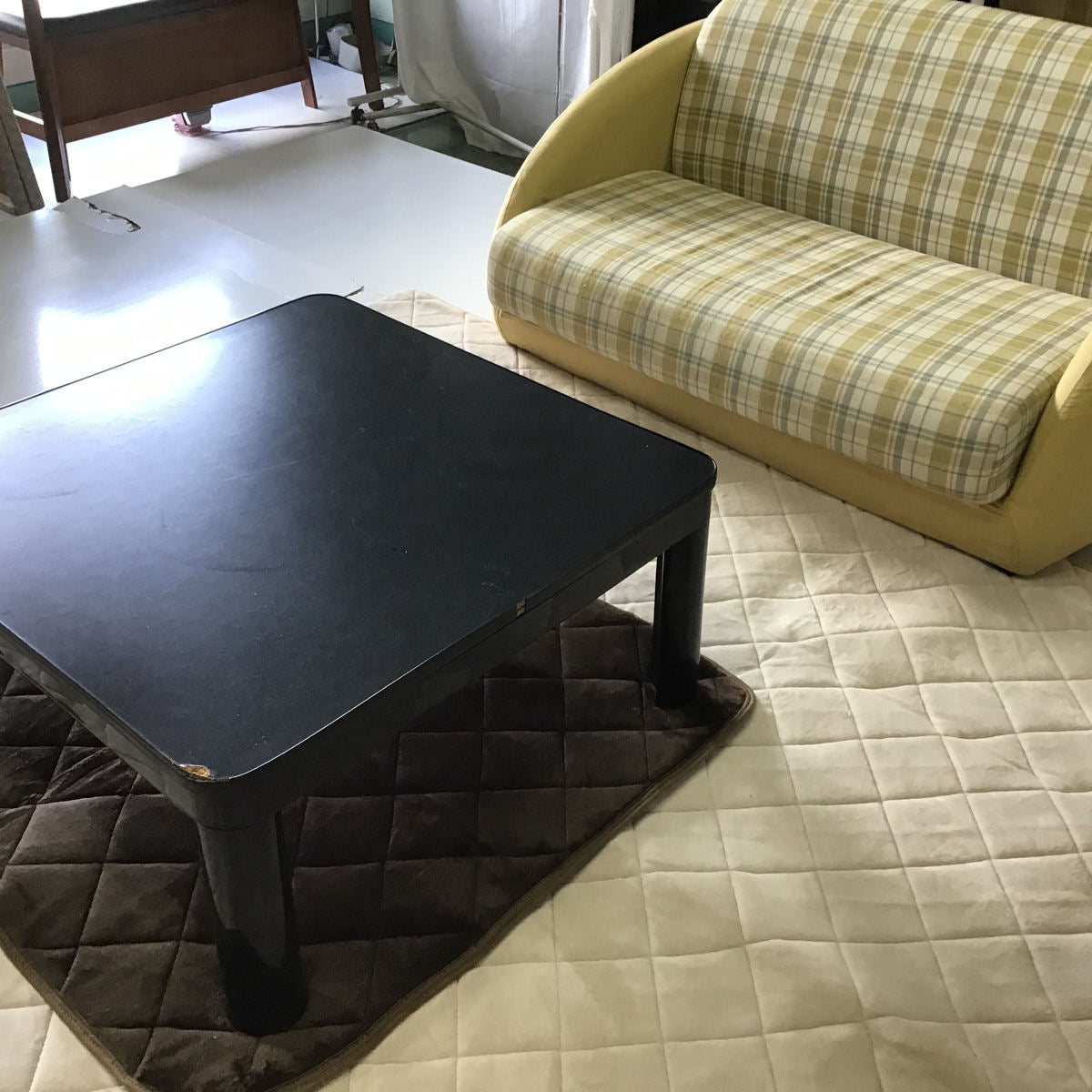 起毛こたつペット 95×145cm 格子 チェック 無地