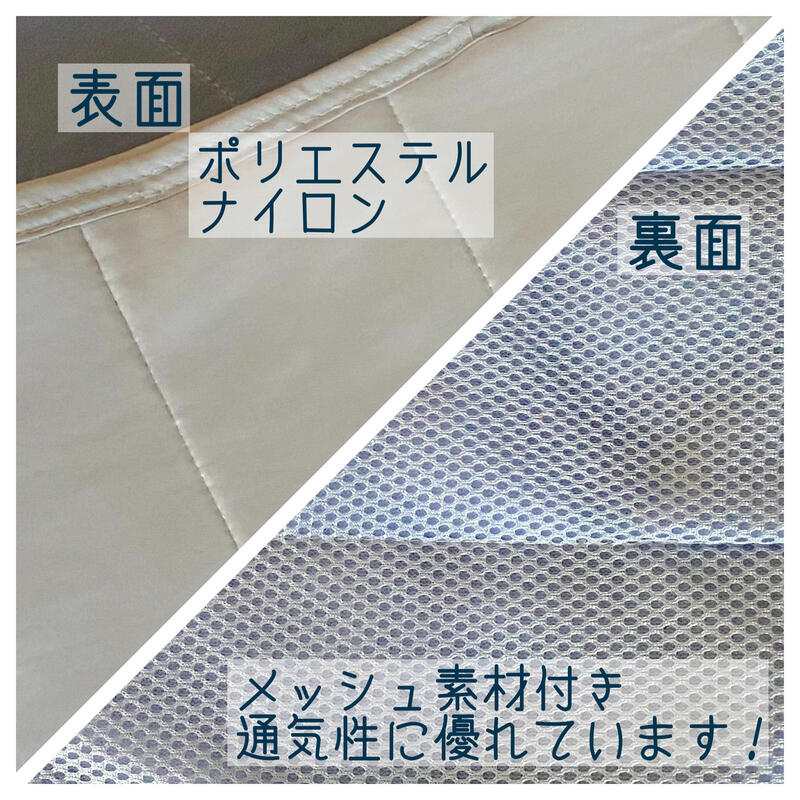 接触冷感敷きパッド シングル 100×200cm 冷感素材2種 裏メッシュ付き洗える吸湿速乾クールマット
