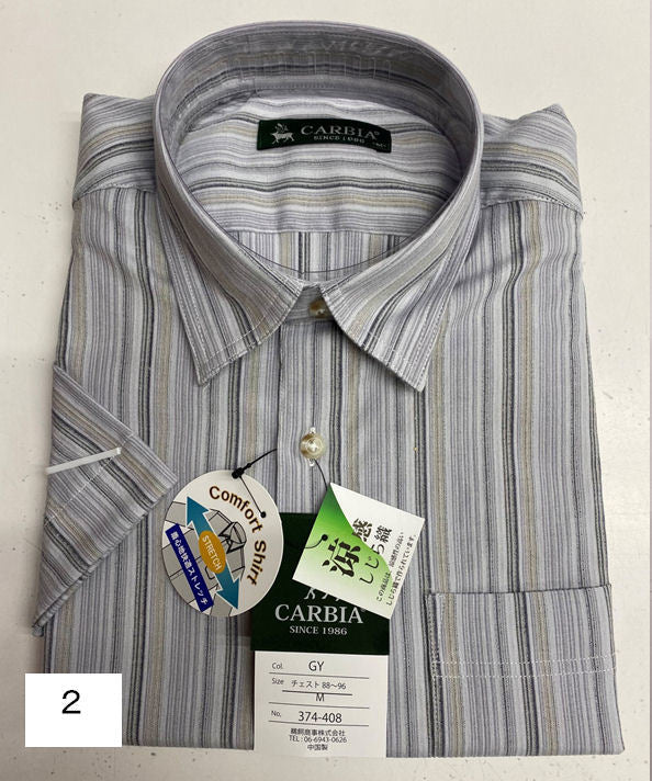 日本製 紳士 半袖 ポロシャツ 夏物 チェック感 メンズ Mサイズ 父の日ギフトにも