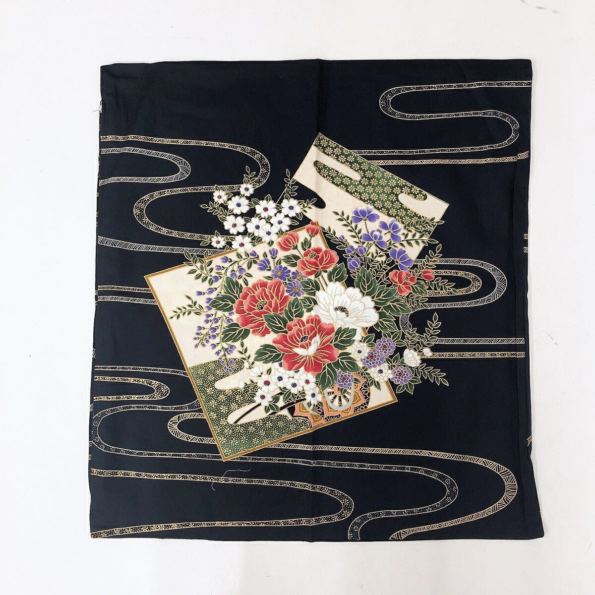 【5枚組】日本製座布団カバー 55×59cm和柄銘仙判綿100%zw55-5(レッド)