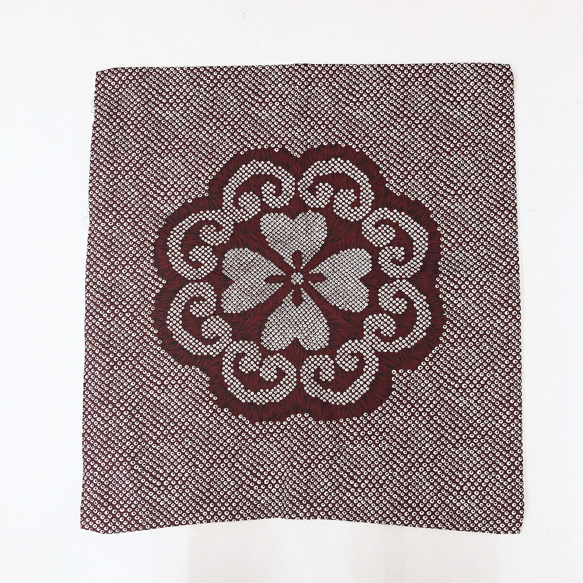 日本製座布団カバー 55×59cm和調絞り花綿100%zw55-5(レッド/紺)