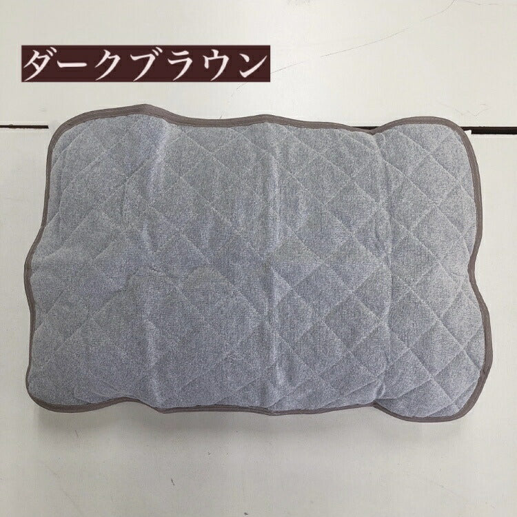 枕パッド 43×63cm クリーム色のふちピンク付きピローパッド、年間使える
