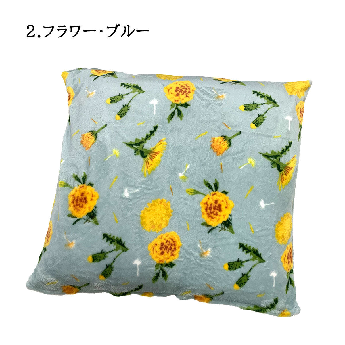 起毛花柄/ネコ柄クッションカバー 座布団カバー 55x59cm 両面プリント zk55