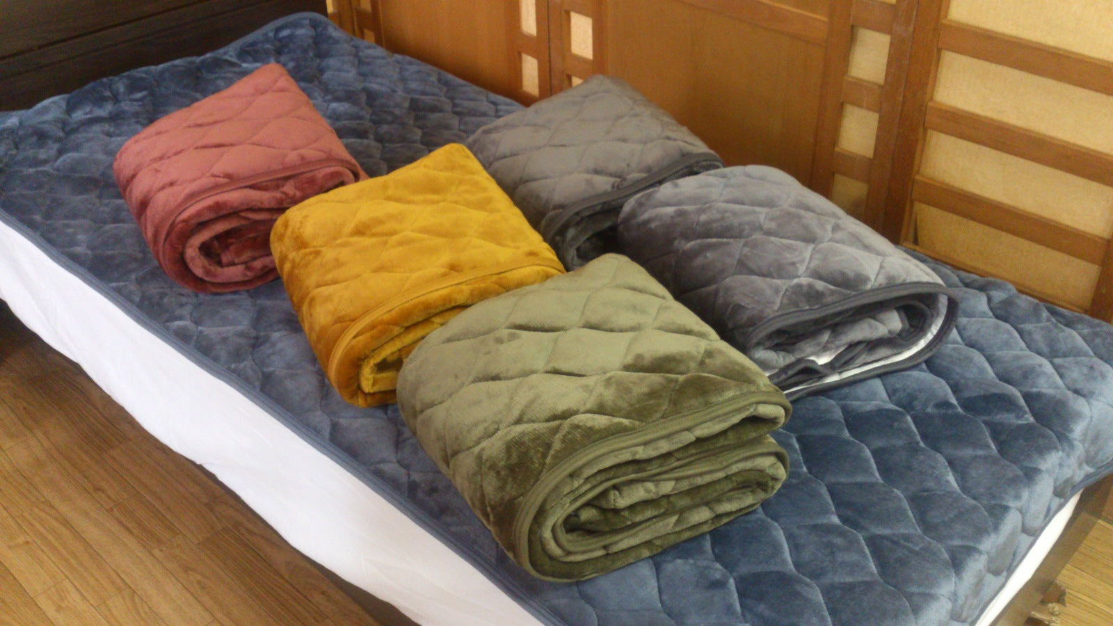 起毛敷きパッド シングル 100x205cm 防寒シーツ 全6色