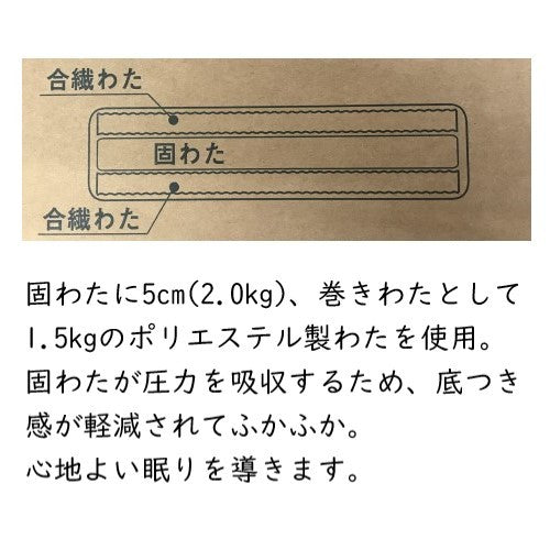 ペイズリー柄 敷き布団 シングル100cmx200cm 厚7cm 全4色
