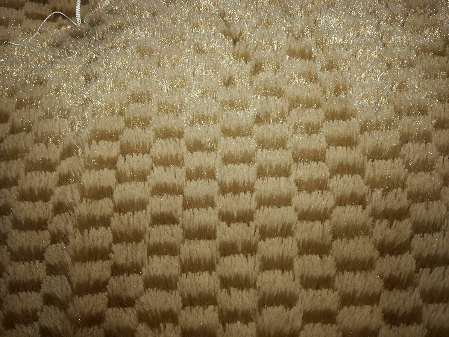 長座布団 起毛 AB格子 60×110cm 中綿たっぷり/ふっくらボリューム/へたりにくい(ベージュ サンゴマイヤー)