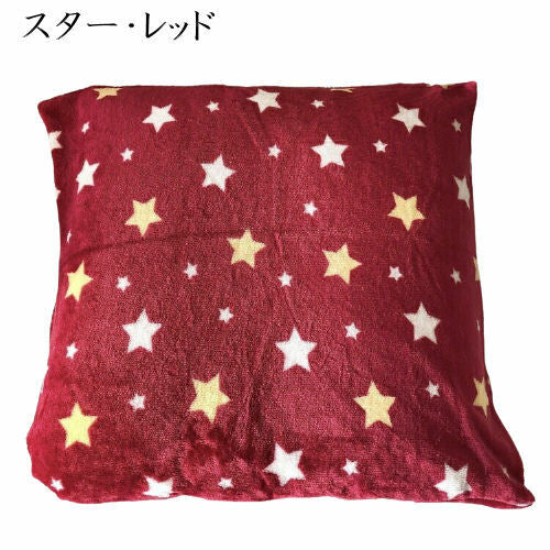 座布団カバー 55×59cm 北欧プリント 起毛 冬素材