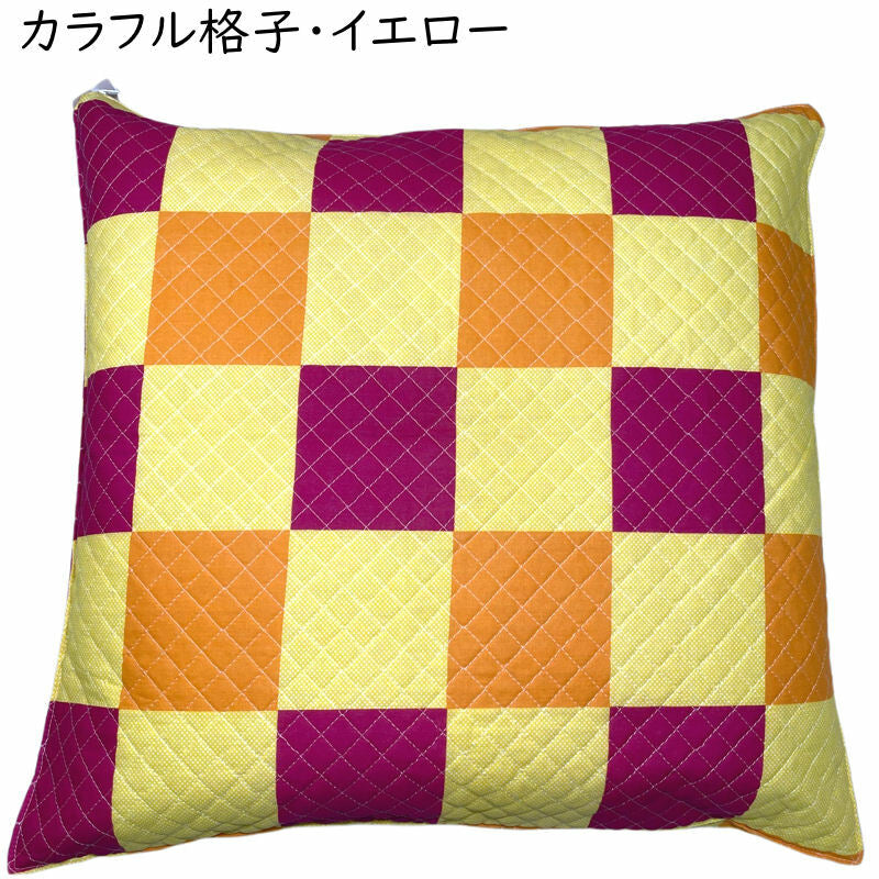 カラフルボタニカル柄座布団カバー 55×59cm クッションカバーzq55