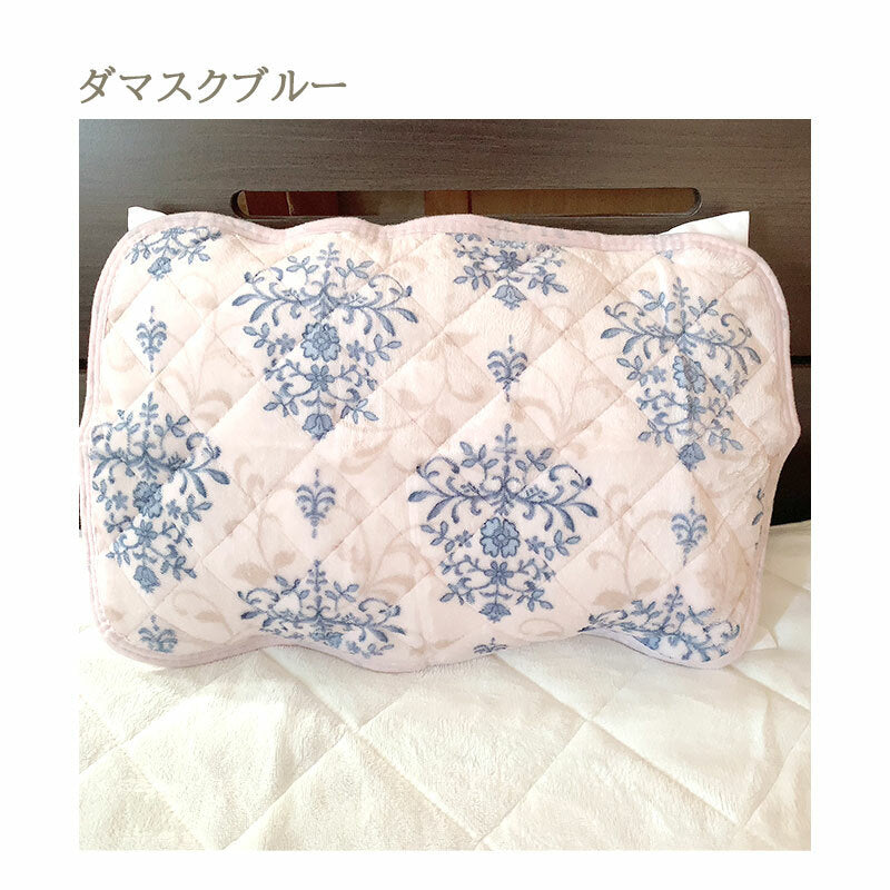 枕パッド 冬用 43×63cm 起毛プリント全4柄 北欧風 なめらか暖か マイクロファイバー