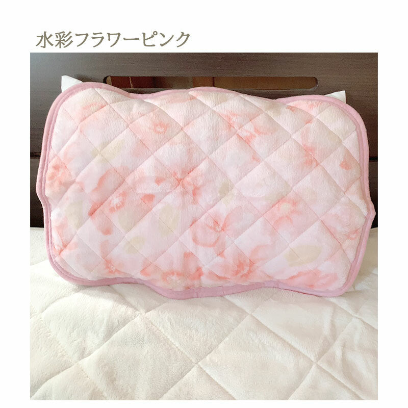 枕パッド 冬用 35×50cm 起毛プリント全4柄 北欧風 なめらか暖か マイクロファイバー