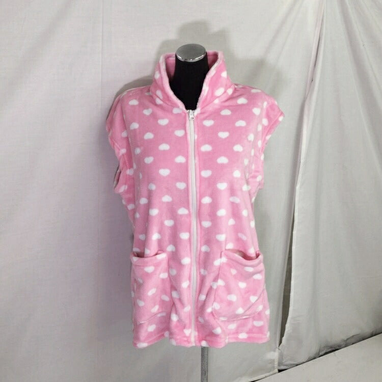 フリースポンチョ レディース袖なしフリーサイズ チャック式 選べる柄