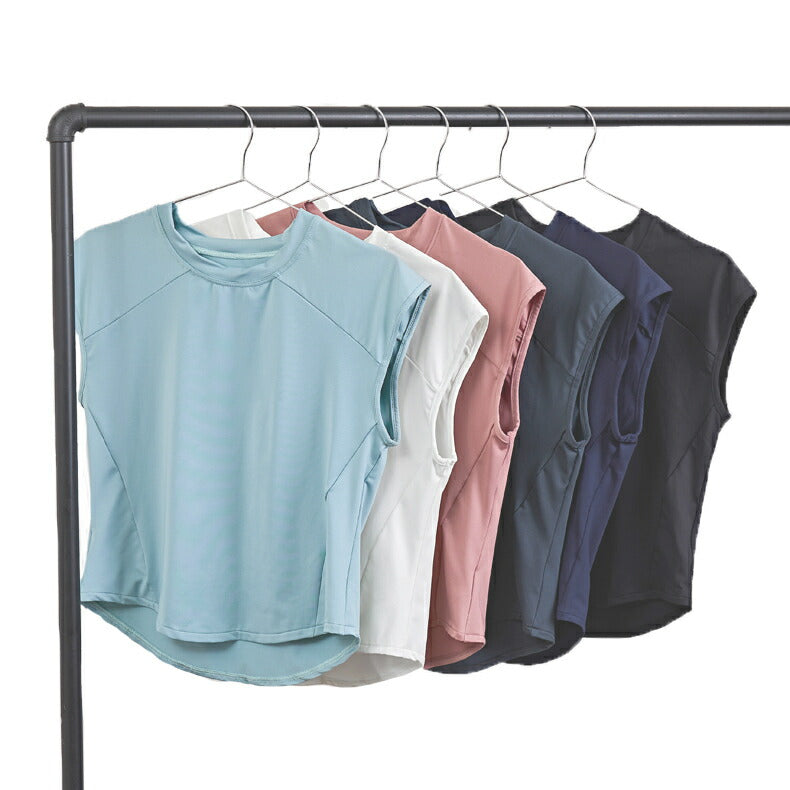 ヨガウェア トップス 半袖無地