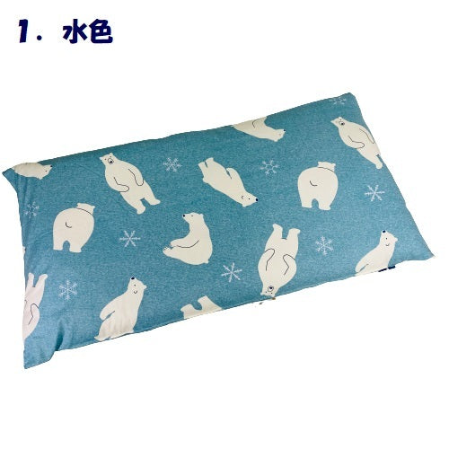 長座布団カバー シロクマ 60×110cm 綿100% ファスナー付き zt110