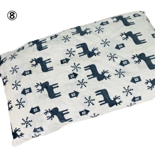 大判 長座布団カバー 68×120cm 起毛 プリント柄 ふわふわあったか