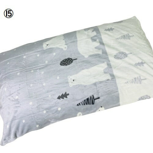 大判 長座布団カバー 68×120cm 起毛 プリント柄 ふわふわあったか