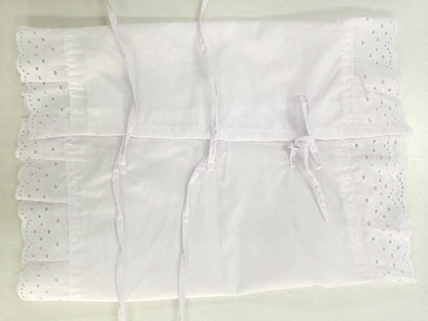 枕カバー 45×70cm エレガントな刺繍レース&リボン付き 全3色