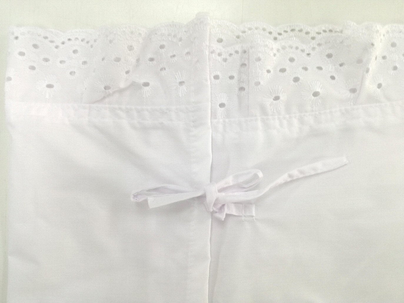 枕カバー 45×70cm エレガントな刺繍レース&リボン付き 全3色