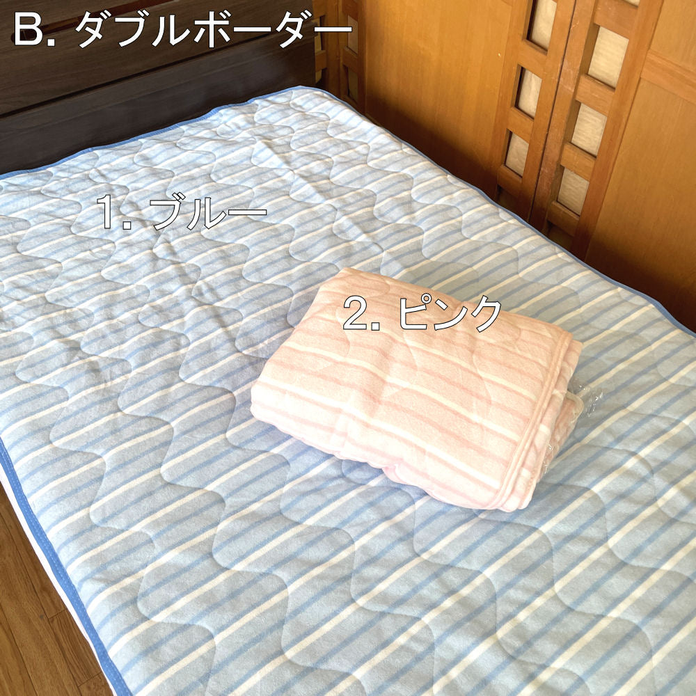 敷パッド シングル 100x200cm 選べるストライプ タオル地 さわやか 綿ポリ混合シンカーパイル