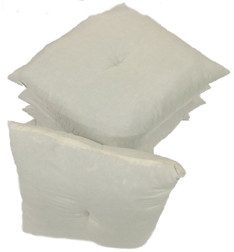 【5枚組】白ヌード座布団 55×59cm ホワイト/中綿1kg/ふっくらボリューム/へたりにくい