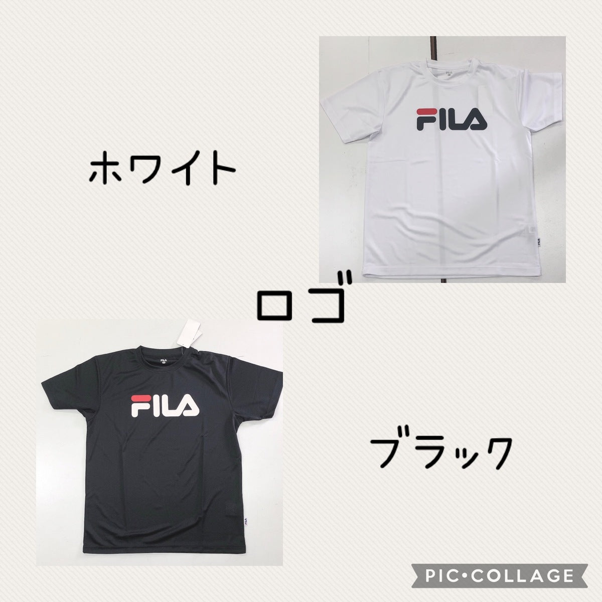 【FILA】 Tシャツ スポーツウェア M サイズ ネイビー ブラック 黒 DRY ドライ加工生地 夏