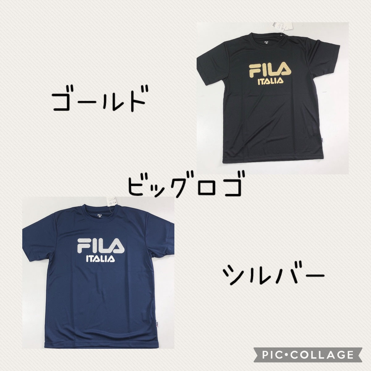 【FILA】フィラ Tシャツ スポーツウェア M サイズ ネイビー ブラック 黒 DRY ドライ加工生地 夏
