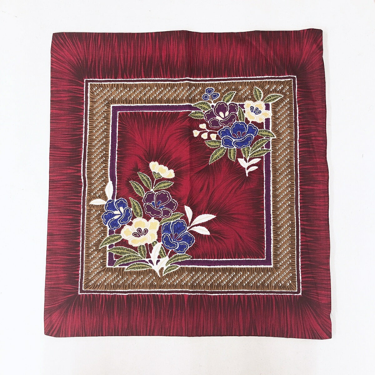 5枚組】辻が花柄日本製綿100%クッション＆座布団カバー 55×59cm（