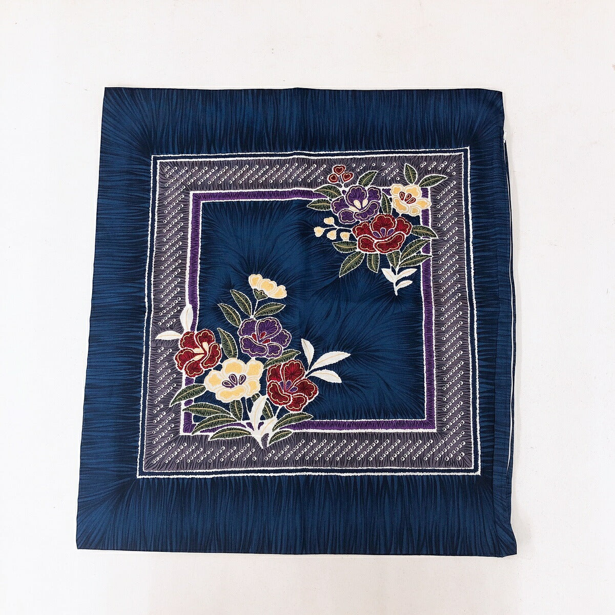 5枚組】辻が花柄日本製綿100%クッション＆座布団カバー 55×59cm（