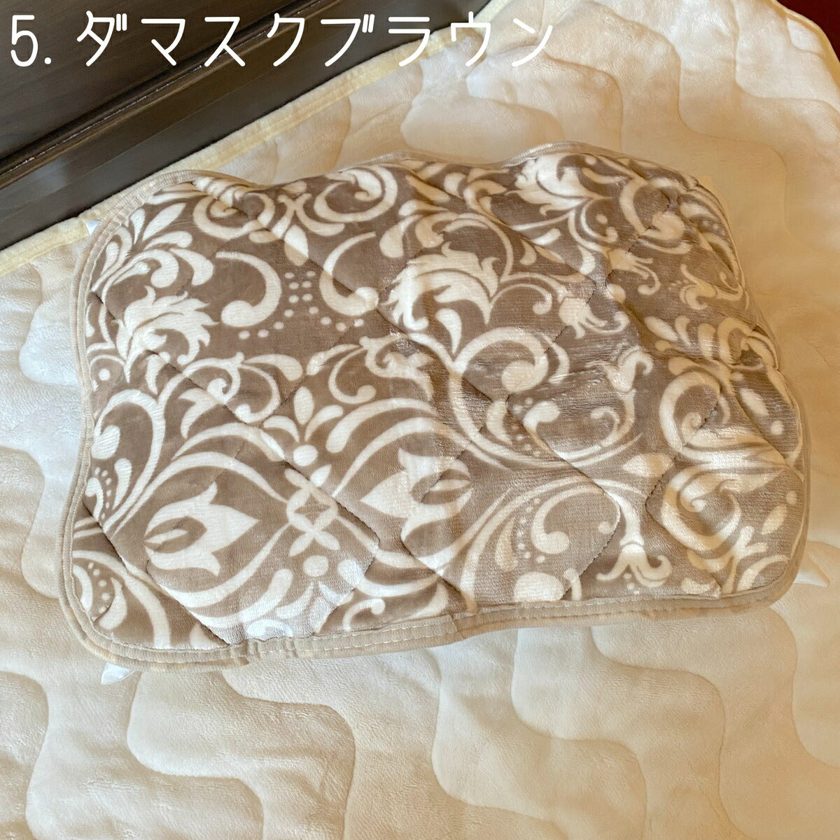枕パッド 冬用 35×50cm 起毛ボタニカル柄 マイクロファイバー