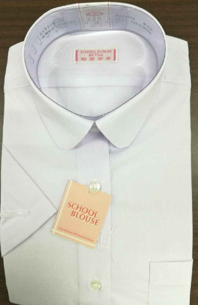 スクールシャツ男子長袖B体（白）- 学生用形態安定加工・防汚加工済、Yシャツ