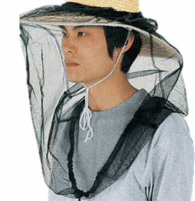 男女兼用 帽子用 防虫 虫よけネット 《各種帽子に取り付け可能》