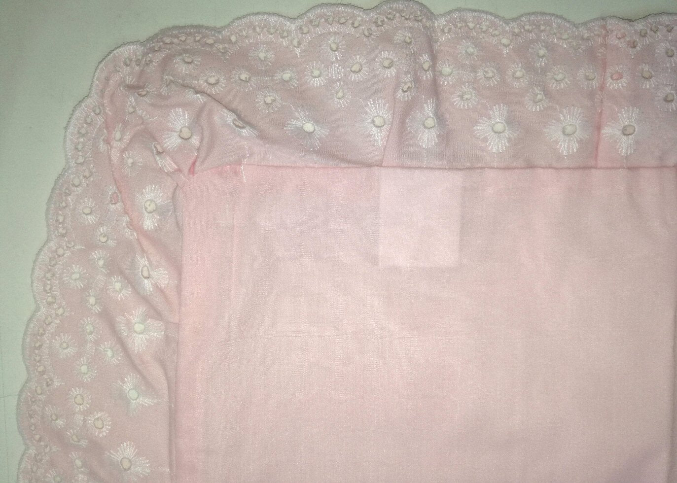 枕カバー 35×50cm エレガントな刺繍レース&リボン付き 全3色